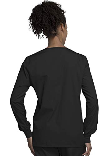 Cherokee Women's WW Snap Front Warm-Up Jacket, Black, XX-Small - Image 4