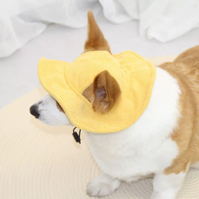Pet it cross-border hot-selling dog hat with exposed ears, cute and breathable sunscreen, pet sun hat, Shiba Inu Corgi - Image 3