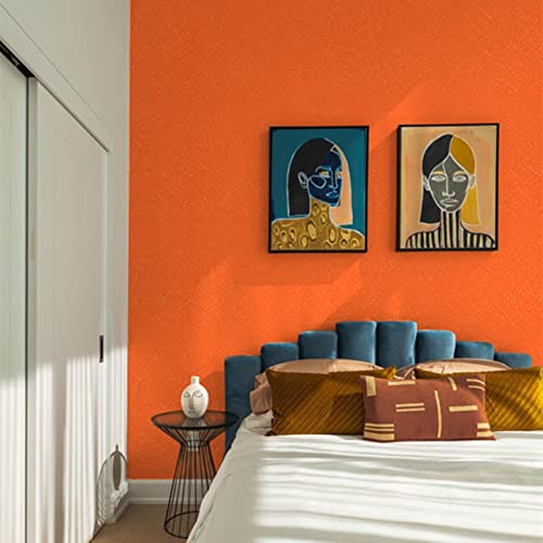 Abyssaly Self Adhesive Wallpaper Orange Sticky Back Plastic Roll Removable Contact Paper Peel and Stick Vinyl Paper 15.7in X 118in for Decoration Kitchen Worktop Covering Furniture Stickers - Image 3