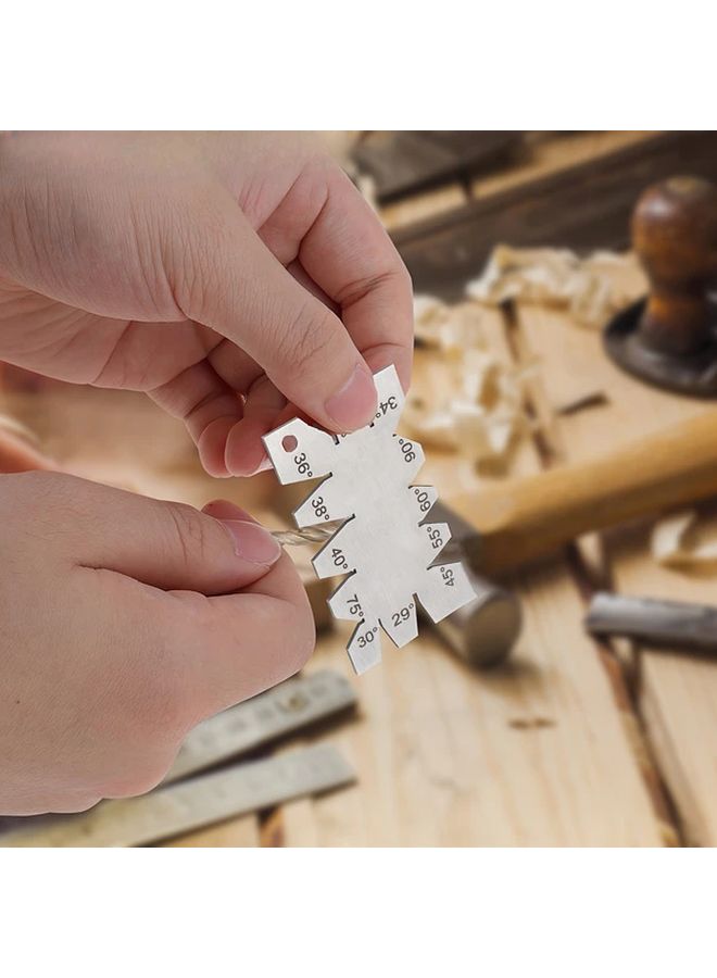 Precision Stainless Steel Angle Gauge 201 Stainless Woodworking Tool 1pc - Image 2