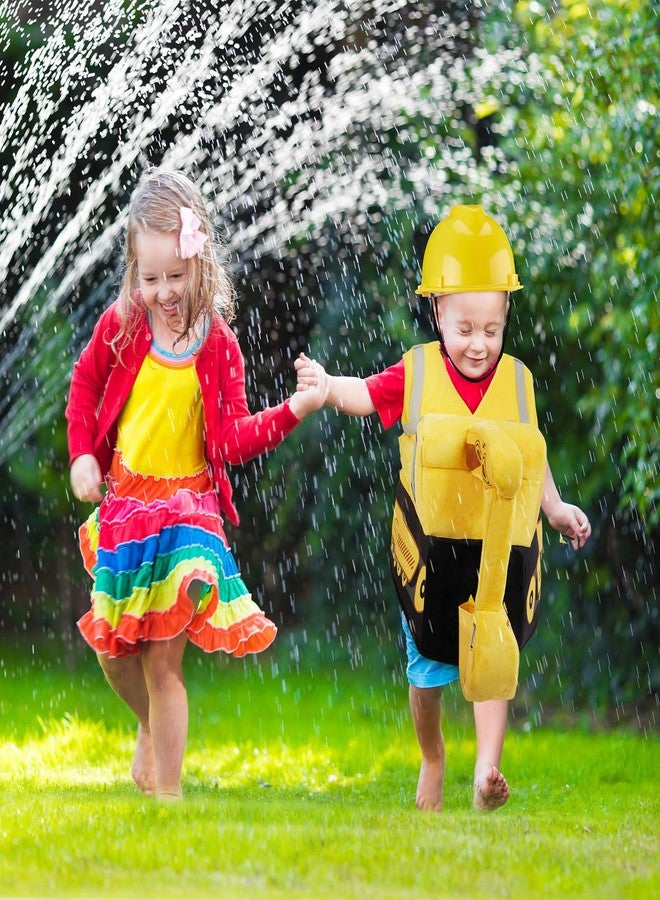 Toulite زي تنكري للأطفال من توليت على شكل حفارة ثلاثية الأبعاد صفراء اللون، مع قبعة بناء، مناسب لحفلات تنكرية للأطفال من عمر 4 سنوات. - Image 5