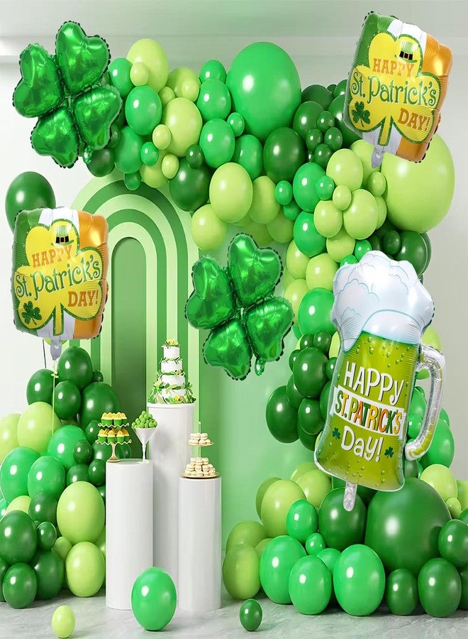 Lukinuo St. Patrick's Day Balloons 5pcs 18 Inch Shamrock Balloons Clover Foil Balloon Lucky Irish Balloon Happy St Patrick’ s Day Decorations Beer Balloon for Irish Party Decorations - Image 3