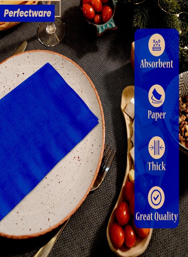 Perfectware 2 Ply Navy Blue Dinner Napkins - Pack of 50ct - Image 3