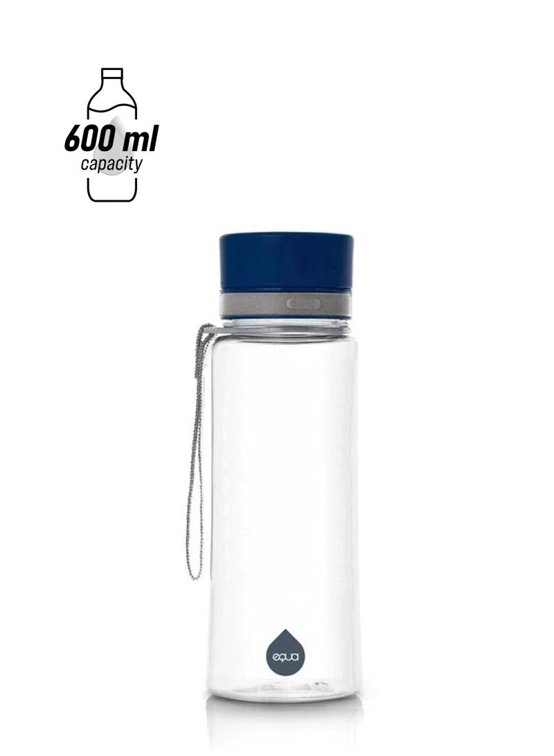 EQUA Water Bottle  BPA FREE Plain Blue 600ml - Image 1