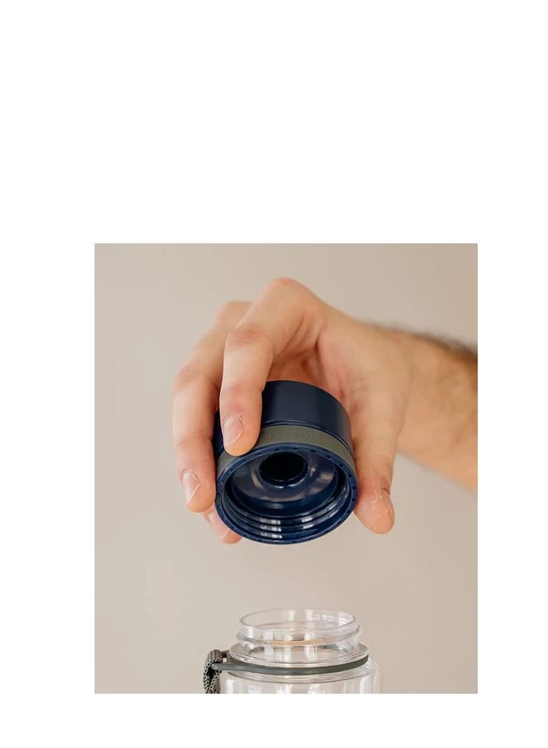 EQUA Water Bottle  BPA FREE Plain Blue 600ml - Image 2