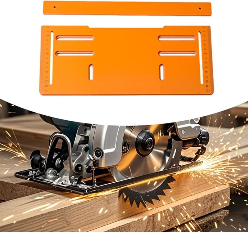 8mm Thickened Circular Saw Base Plate Portable Positioning Board Guide Workbench Attachment - Image 5