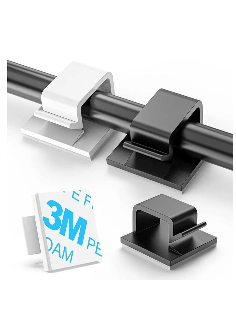 Cable Clips, 100pcs Self Adhesive Cable Clips Outdoor Light Wire Clips Cable Wire Management Holder for Car Office Home Desk Wall Hanging Decorations Outdoors Light - Image 3