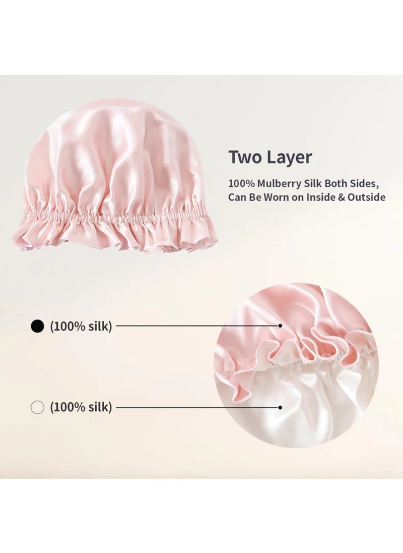 ZIMASILK 19 Momme Silk Sleep Cap With Double Colors  - Image 4