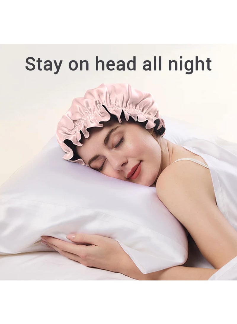 ZIMASILK 19 Momme Silk Sleep Cap With Double Colors  - Image 2