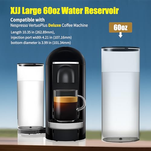 XJJ MS624268 Espresso Coffee Machine 17 L 1035 in Water Tank Compatible with Krups Nespresso VertuoPlus XN900840 XN900T40 Espresso Coffee Machine Reservoircontainer 60 oz Water canisterbottle - Image 3