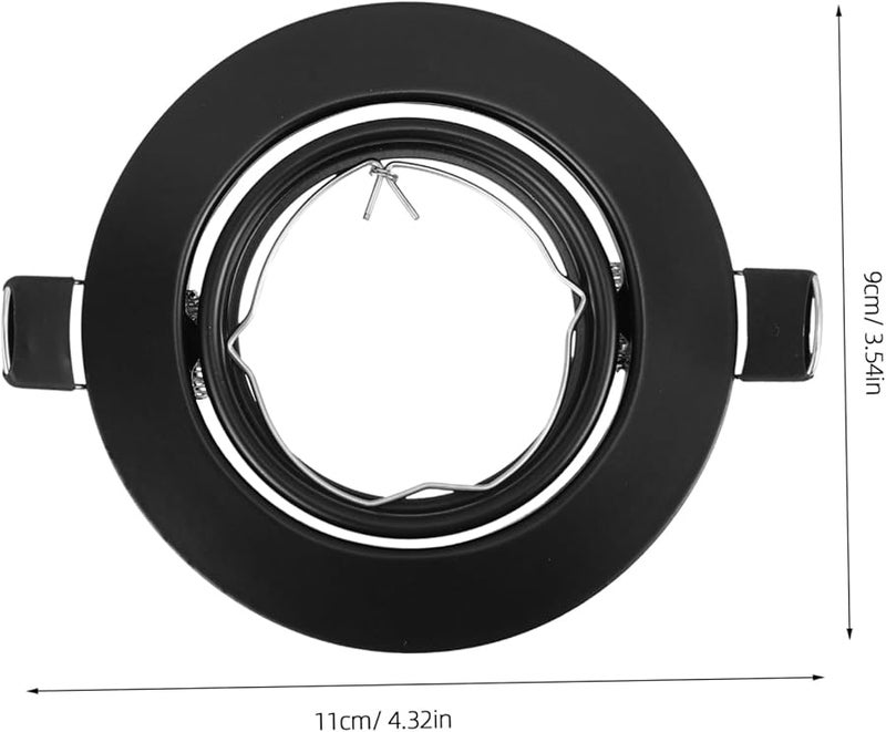 Black Recessed Light Trim Spotlight Frame Easy Install Ceiling Lamp Mount - Image 3