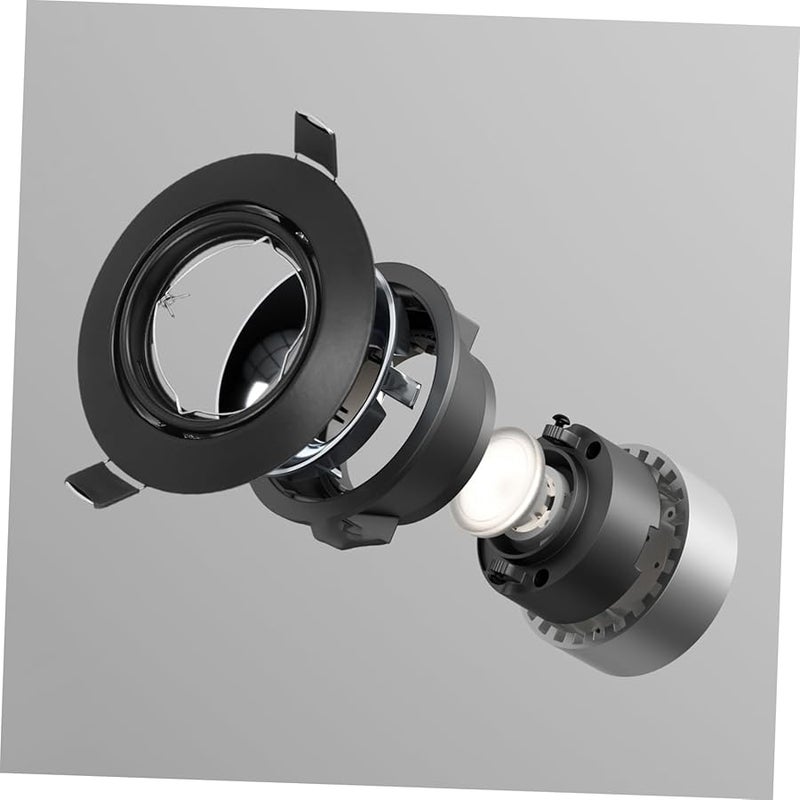 Black Recessed Light Trim Spotlight Frame Easy Install Ceiling Lamp Mount - Image 4