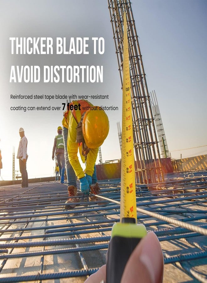 LICHAMP Tape Measure 25 ft, 1 Pack Easy Read Measuring Tape Retractable with Fractions 1/8, Measurement Tape 25-Foot by 1-Inch - Image 5