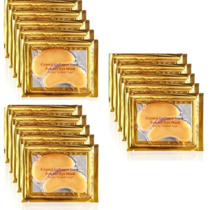 OVALA Under Eye Patches (16 Pairs) - 24K Gold Eye Patches for Puffy Eyes, Dark Circles, Eye Bags and Wrinkles, Collagen Skin Care Products, Beauty - Image 2