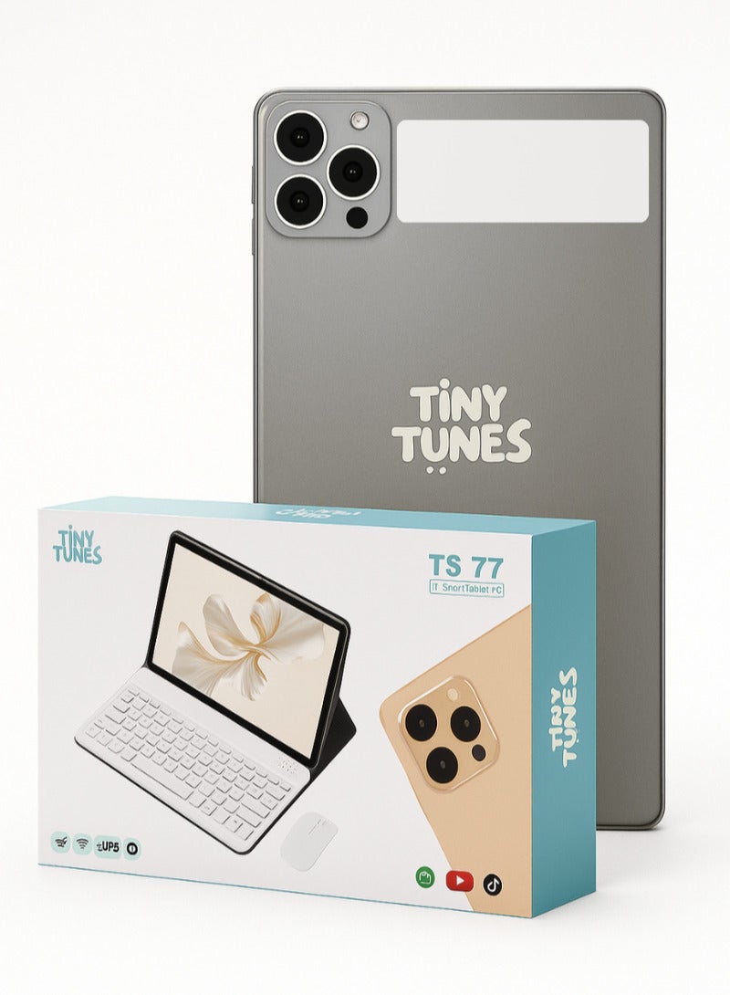 تيني تونز جهاز لوحي ذكي للأطفال TS77 بشاشة 7 بوصات | واي فاي | شريحة اتصال | ماوس | لوحة مفاتيح - Image 1