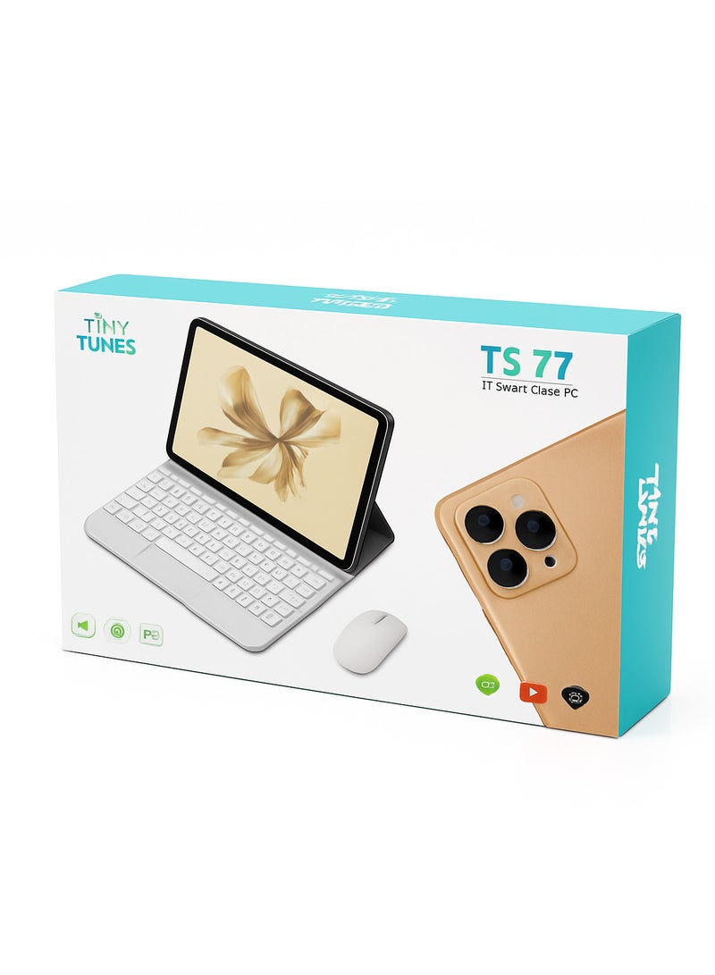 تيني تونز جهاز لوحي ذكي للأطفال TS77 بشاشة 7 بوصات | واي فاي | شريحة اتصال | ماوس | لوحة مفاتيح - Image 2