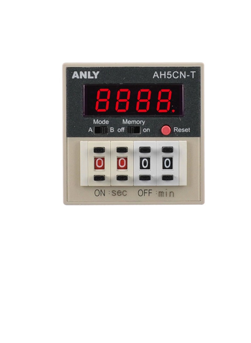 ANLY Digital Twin Timer 8Pin 100-240V AC/DC AH5CN-T  - Image 1