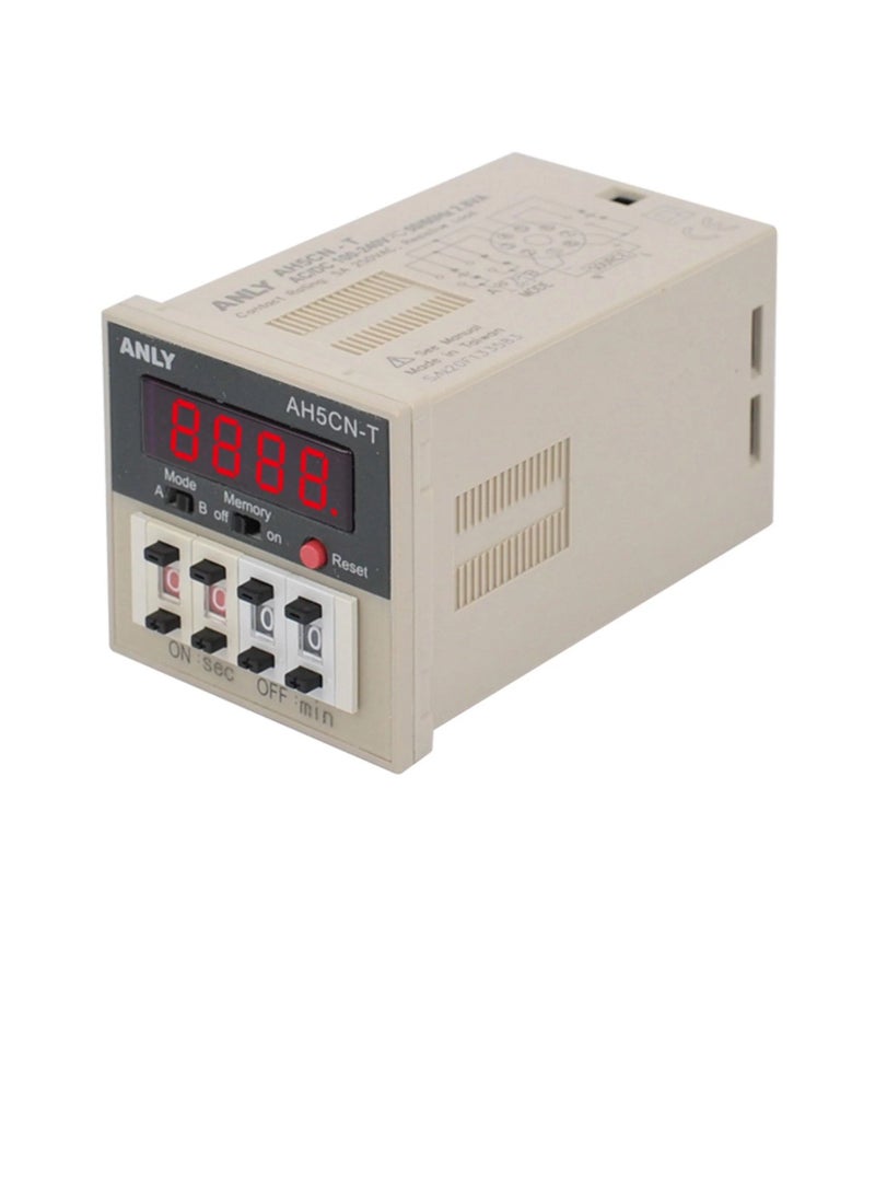 ANLY Digital Twin Timer 8Pin 100-240V AC/DC AH5CN-T  - Image 3