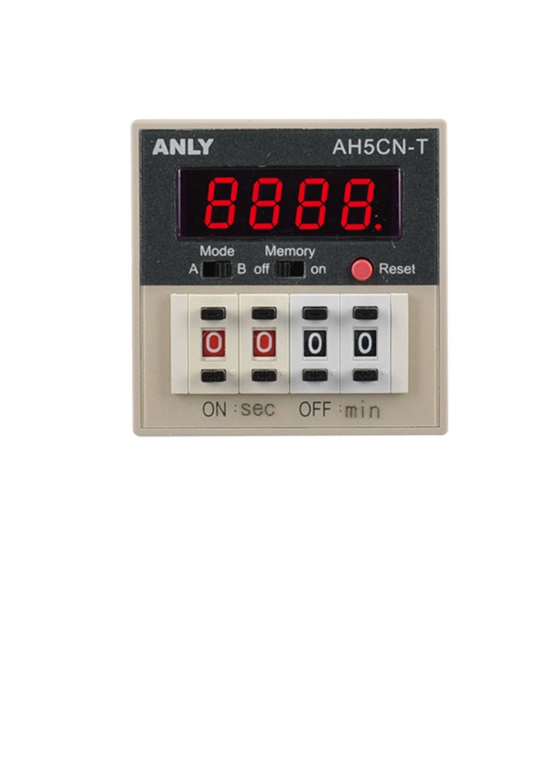 ANLY Digital Twin Timer 8Pin 100-240V AC/DC AH5CN-T  - Image 2