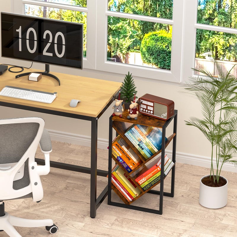 Cutogxon Small Bookcase - 5 Tier Tree Bookshelf with EVA Pads, Book Shelf for Small Spaces Bookshelves End Side Table Wooden Book Storage Organizer for Hardcover Books Bedroom Living Room, Patent Pending - Image 4