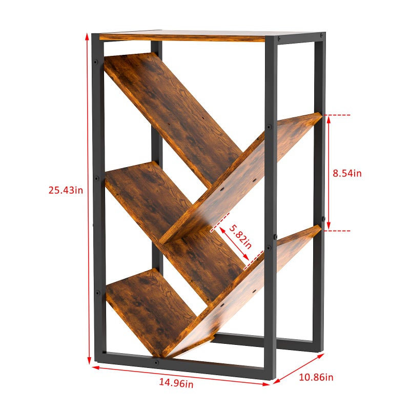 Cutogxon Small Bookcase - 5 Tier Tree Bookshelf with EVA Pads, Book Shelf for Small Spaces Bookshelves End Side Table Wooden Book Storage Organizer for Hardcover Books Bedroom Living Room, Patent Pending - Image 5