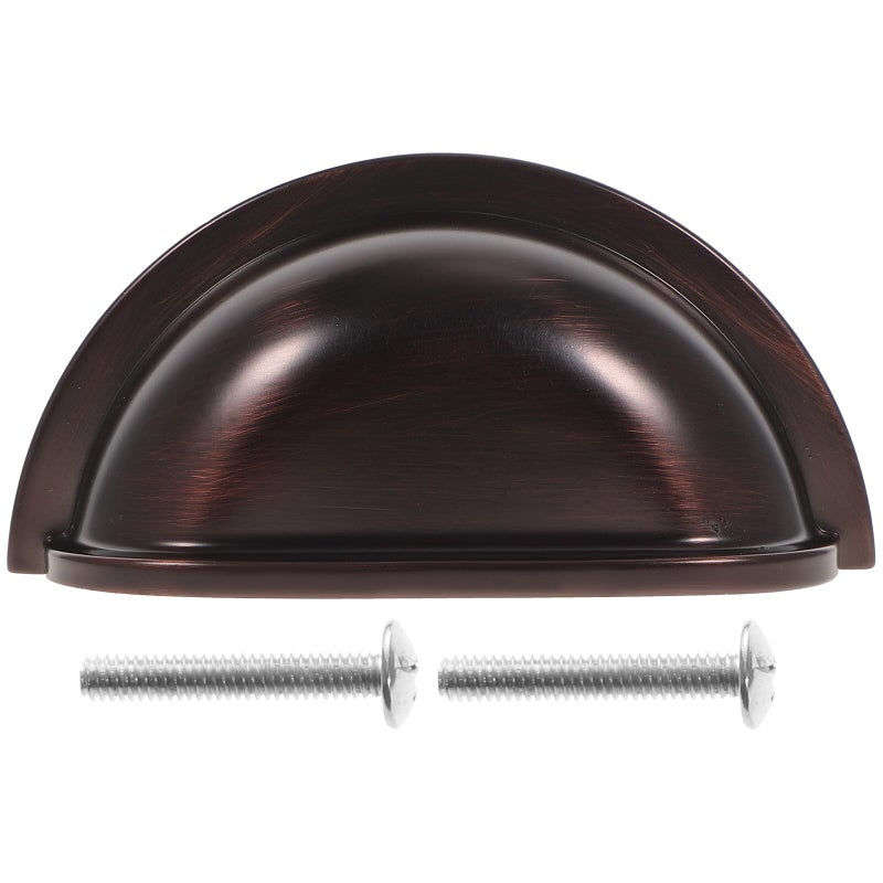 Aluminum Alloy Half Moon Drawer Pulls 2 Pack Vintage Cabinet Handles For Dresser Kitchen - Image 2