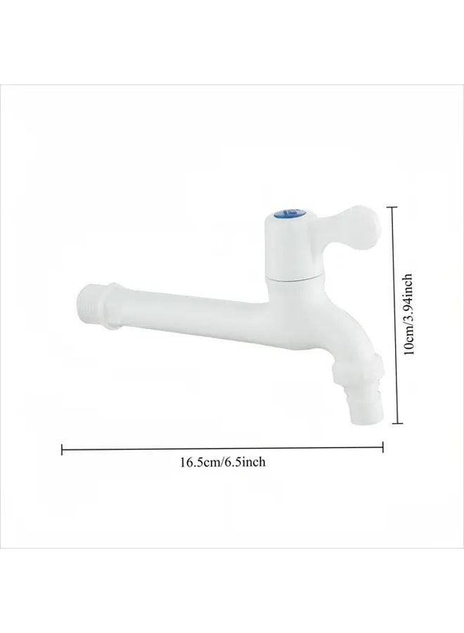 صنبور بلاستيكي متين سريع الفتح بفتحة واحدة مع صمام سيراميك، قطعة واحدة، طويل وسهل التركيب - Image 1