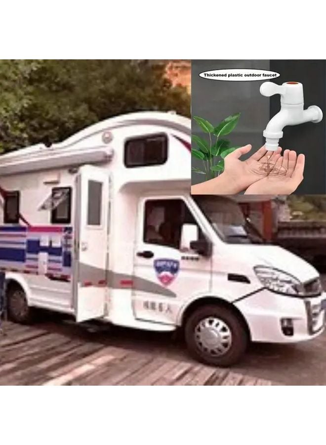 صنبور بلاستيكي متين سريع الفتح بفتحة واحدة مع صمام سيراميك، قطعة واحدة، طويل وسهل التركيب - Image 4