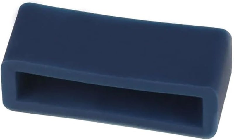 Dark Blue 19mm Silicone Watch Band Retainer Loops 42PCS For Men Sport Watches - Image 1