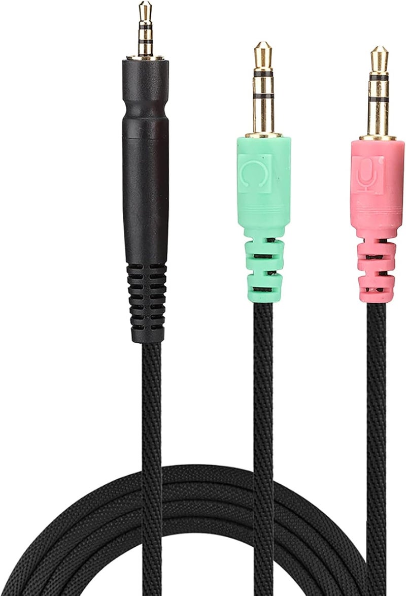 Ashata Lightweight Gaming Headphone Cable for G4ME ONE PC 373D PC37X GSP350 500 600 with High Fidelity Audio, Design (PC Version) - Image 1