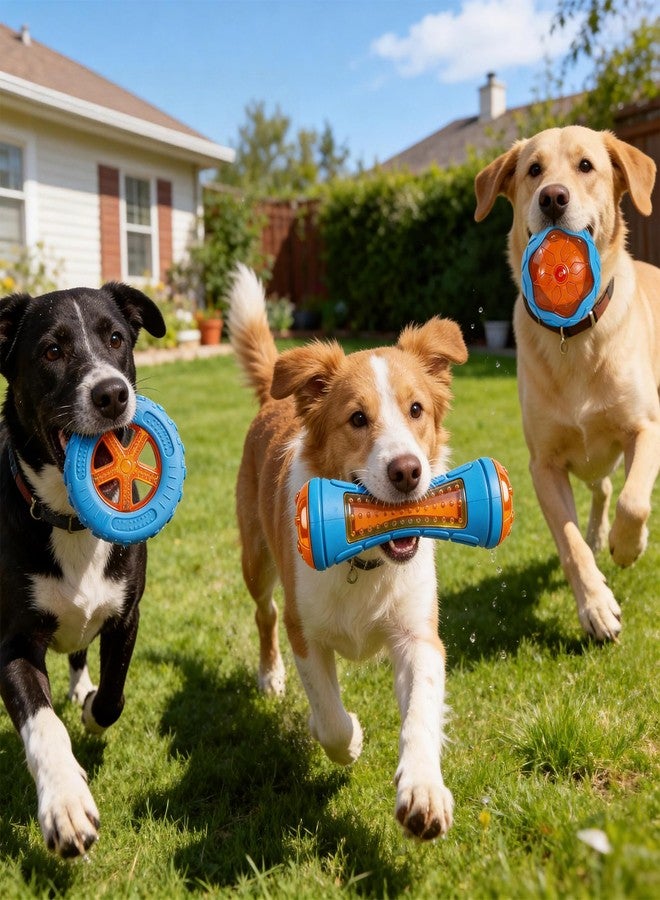 RSSCIIIUL 3 Pcs Dog Pool Floating Toys,TPR Bite Resistant Squeaky Dog Water Toy for Medium Large Dog,Interactive Dog Toys for Throwing Fetching,for Summer Outdoor Lake Beach Training Playing with storage bag - Image 5