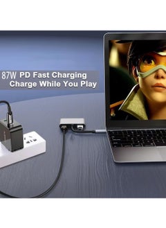 Rock Pow USB C to HDMI Adapter USB 3.1 Type C Adapter Hub to HDMI 4K USB 3.0 USB-C Charging Port USB-C Digital AV Multiport Adapter for MacBook Pro/iPad/Switch/Pro/S8+/S9 (USB C to Dual hdmi Adapter)  - Image 5