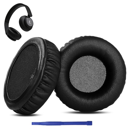 Street27® 80mm Headphone Cushion Compatible with Rockerz 450, 450 Pro, Sony WHXB700/WH XB700 Extra Bass Bluetooth Headphones, Ear Pads with Soft Protein Leather, High-Density Memory Foam - Black - Image 1