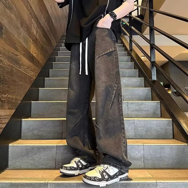 Unisex Classic Denim Jeans Loose Fit Daily Outdoor Wear - Image 3