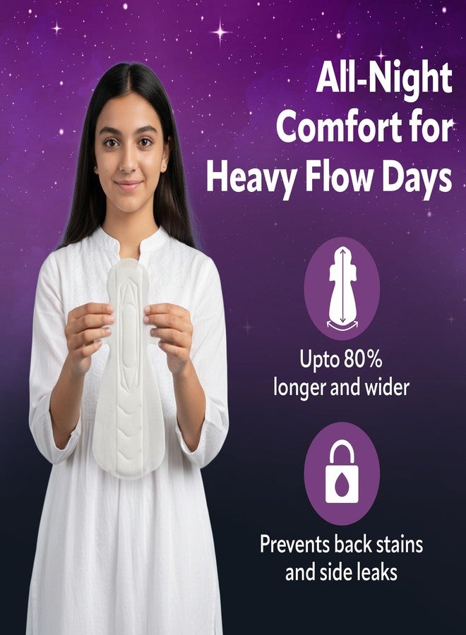عشية أي وقت مضى فوط صحية إيفريف كومفورت نايتس مقاس XXXL+، طول 420 مم، أطول بنسبة 80% مع ظهر أعرض للعناية طوال الليل، امتصاص فائق للتدفق الليلي الغزير، حماية من التسرب تصل إلى 100%، راحة تامة بدون طفح جلدي، عبوة من 20 فوطة × 2 - Image 2