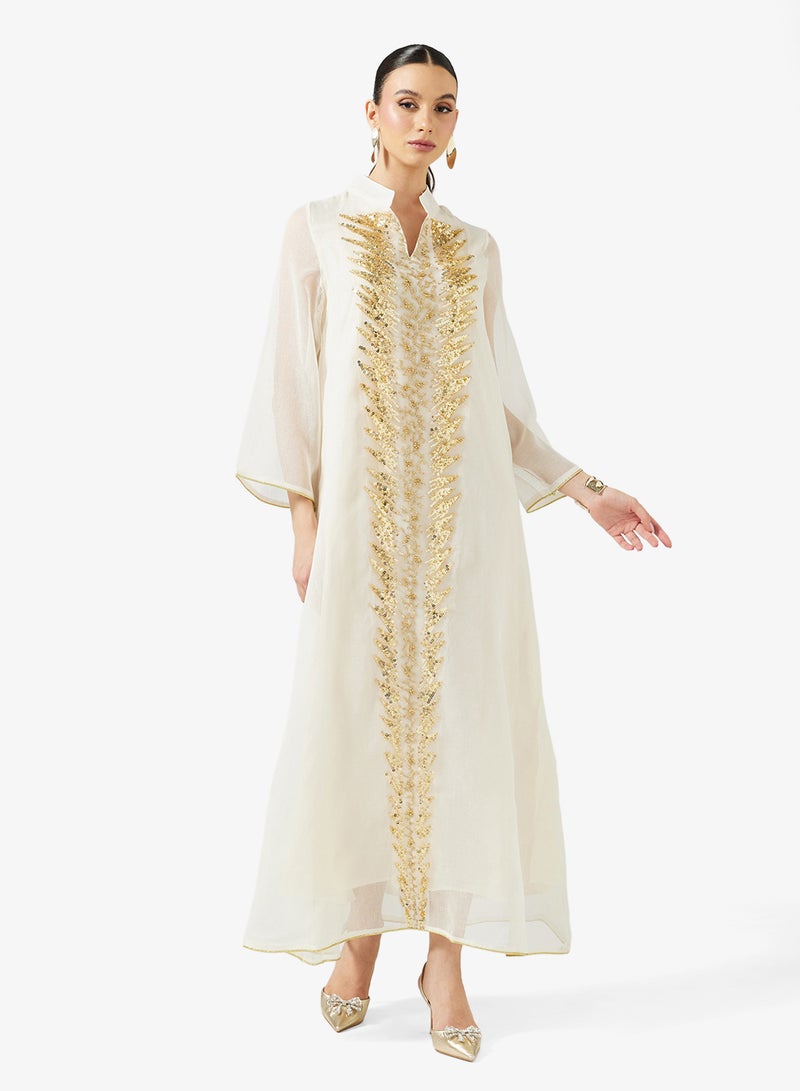 Khizana Embroidered Jalabiya - Image 4