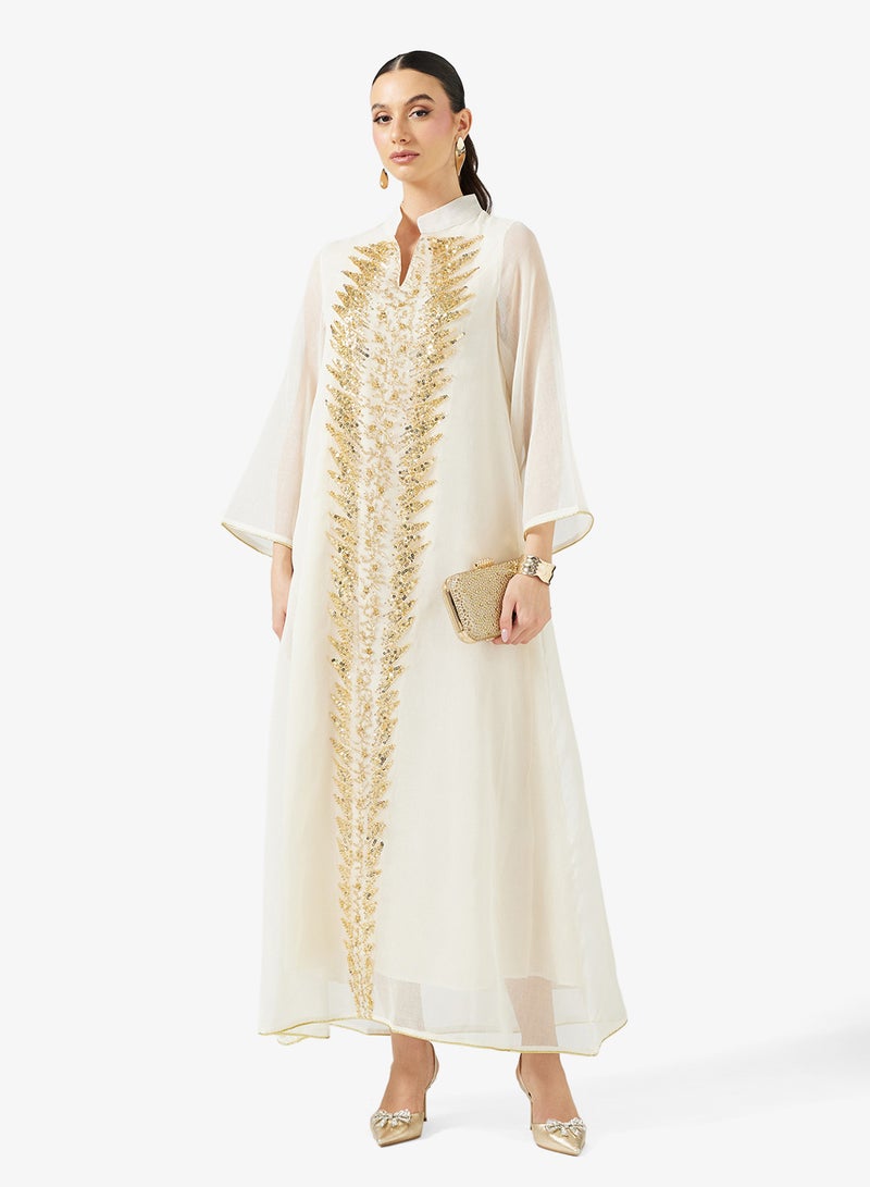 Khizana Embroidered Jalabiya - Image 1