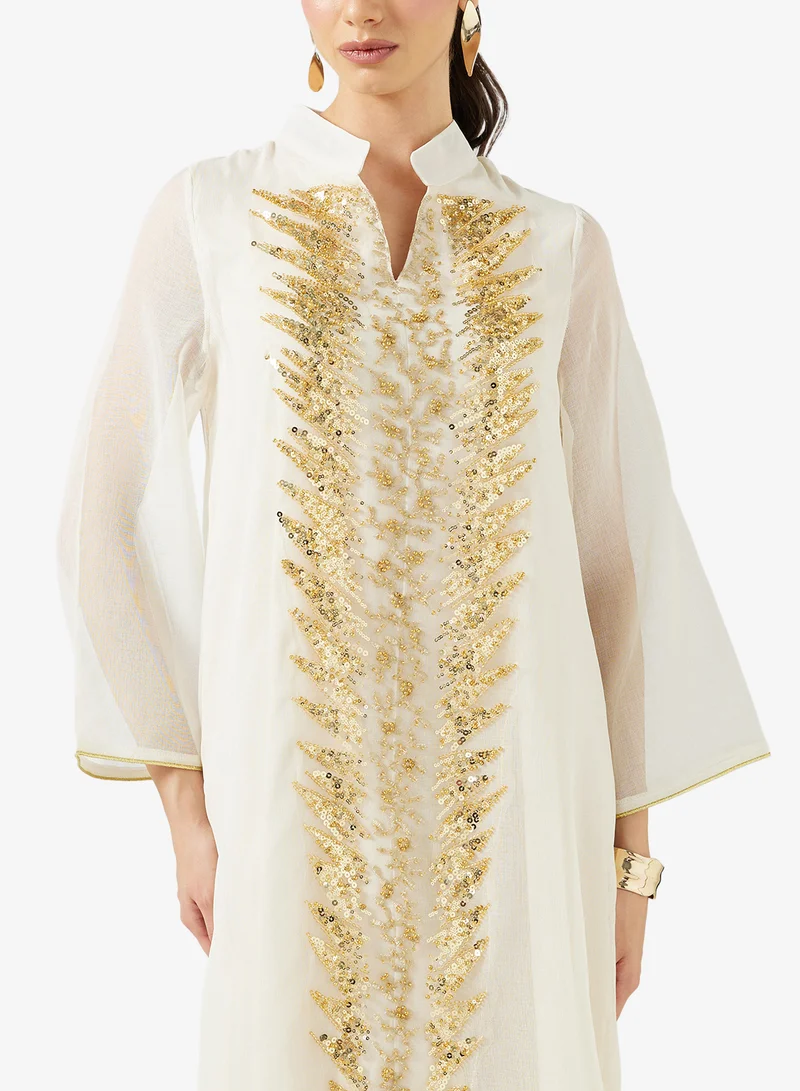 Khizana Embroidered Jalabiya