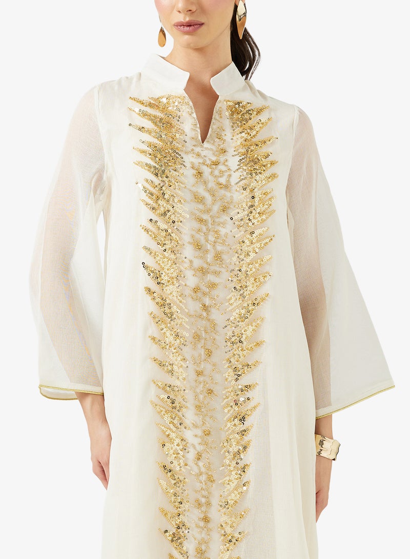 Khizana Embroidered Jalabiya - Image 3