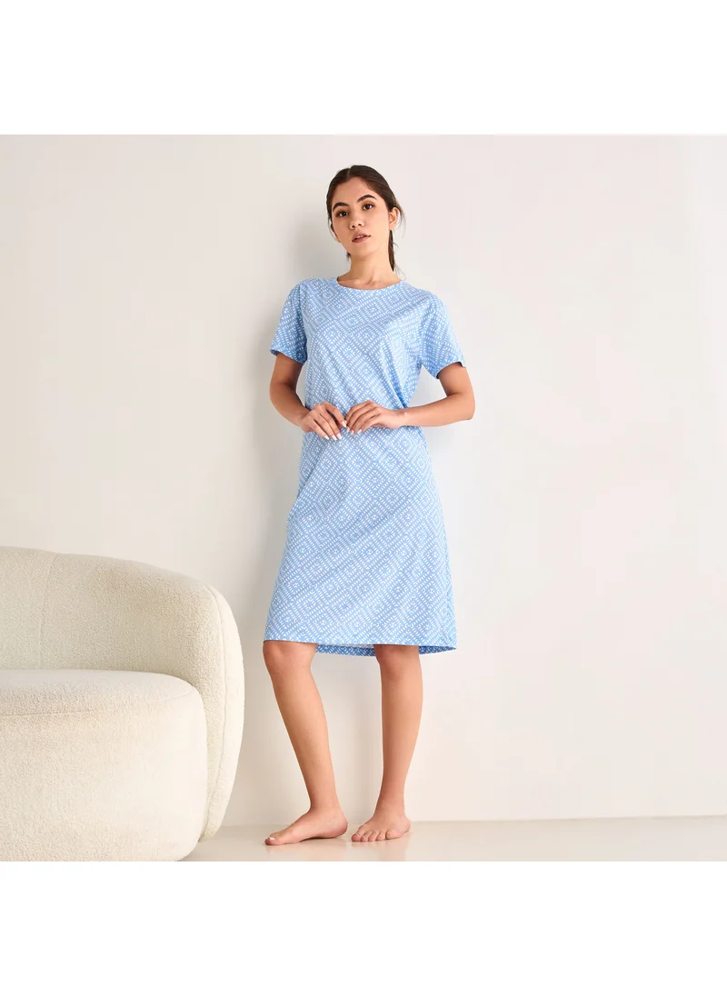 Splash FAV All-Over Printed Night Dress