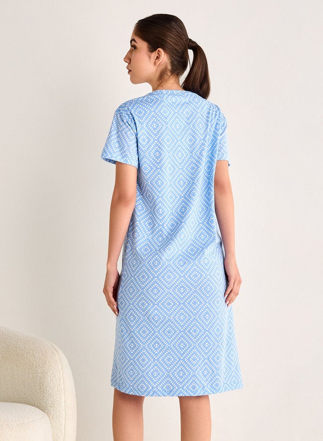 Splash FAV All-Over Printed Night Dress - Image 3