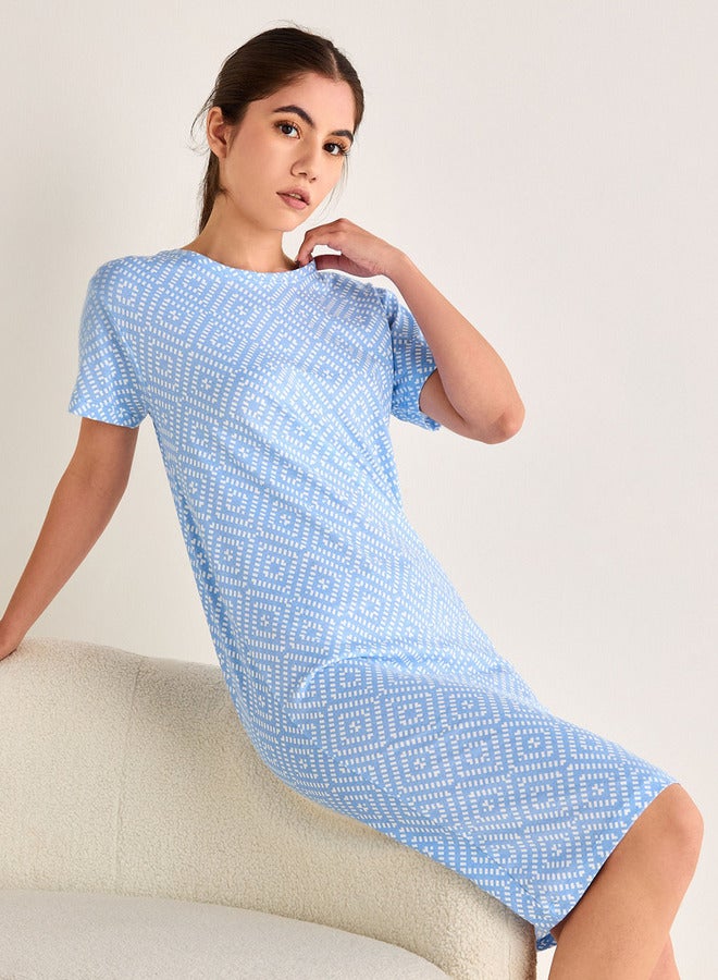 Splash FAV All-Over Printed Night Dress - Image 1