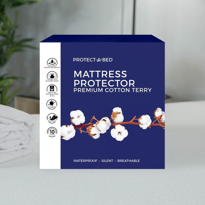 PROTECTABED PREMIUM COTTONTERRY MATTRESS PROTECTOR WATERPROOF 5SIDED KING