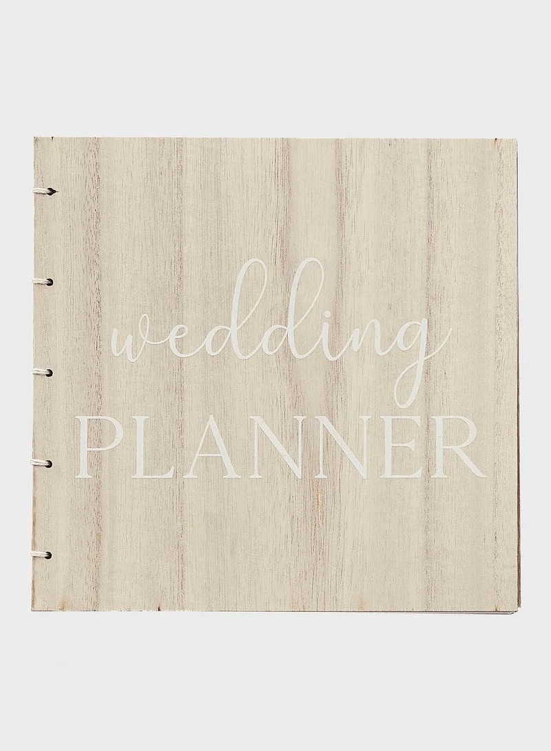 Ginger Ray Wedding Wooden Planner With Dividers, Envelopes & Prompts