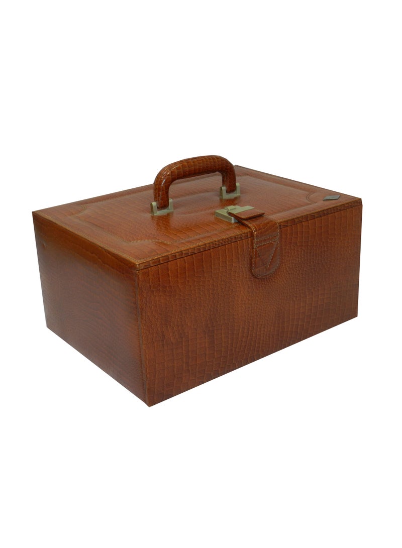 LAVERI LEATHER صندوق ساعات لافيري للرجال والنساء (36 ساعة، أقلام، فتحات خواتم)، علبة ساعات جلدية فاخرة مع غطاء زجاجي كريستالي، وسادة قابلة للإزالة - Image 4