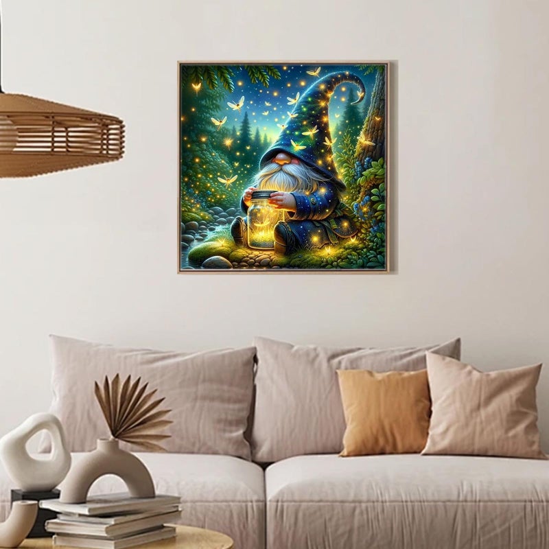 Camocin Diamond Art Kits for Adults Gnomes, 5D Gnome Diamond Painting Kits for Adults Beginners, DIY Gnome Full Round Dots Drill Gem Art Kit for Gift Home Wall Decor 14 x 14 Inch - Image 2