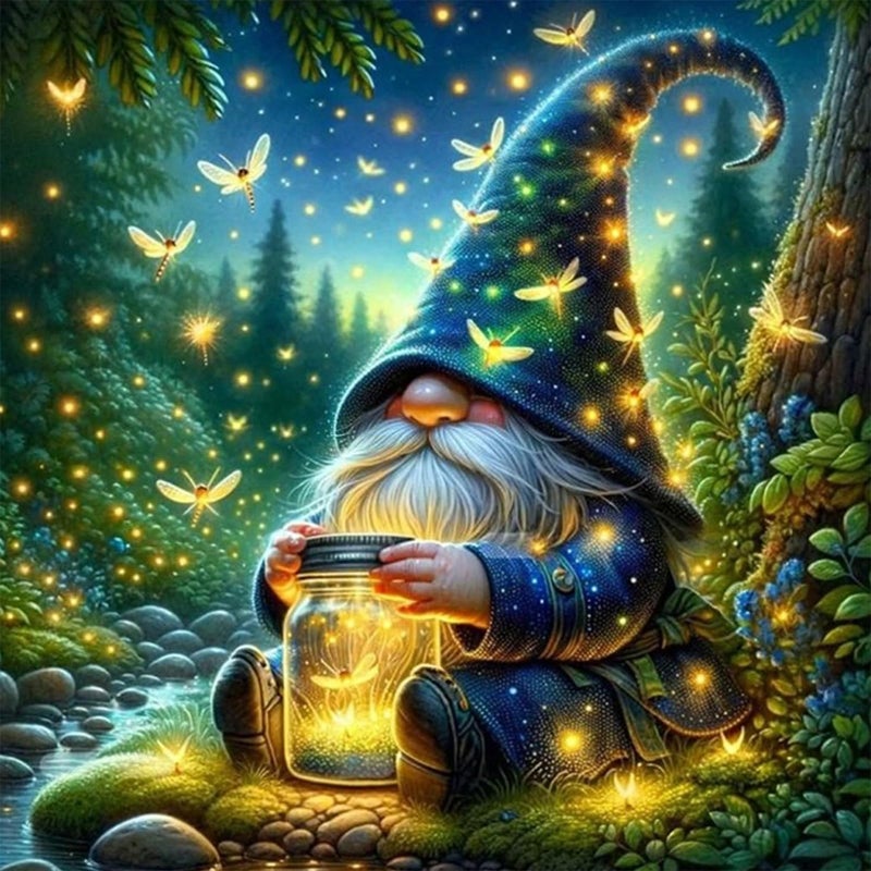 Camocin Diamond Art Kits for Adults Gnomes, 5D Gnome Diamond Painting Kits for Adults Beginners, DIY Gnome Full Round Dots Drill Gem Art Kit for Gift Home Wall Decor 14 x 14 Inch - Image 1