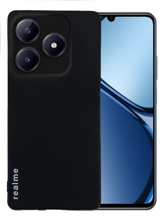 الضفدع الحقيقي غطاء حماية واقٍ لهاتف Realme C63 4G باللون الأسود، مواد ترقية صديقة للبيئة وغير ضارة - Image 1