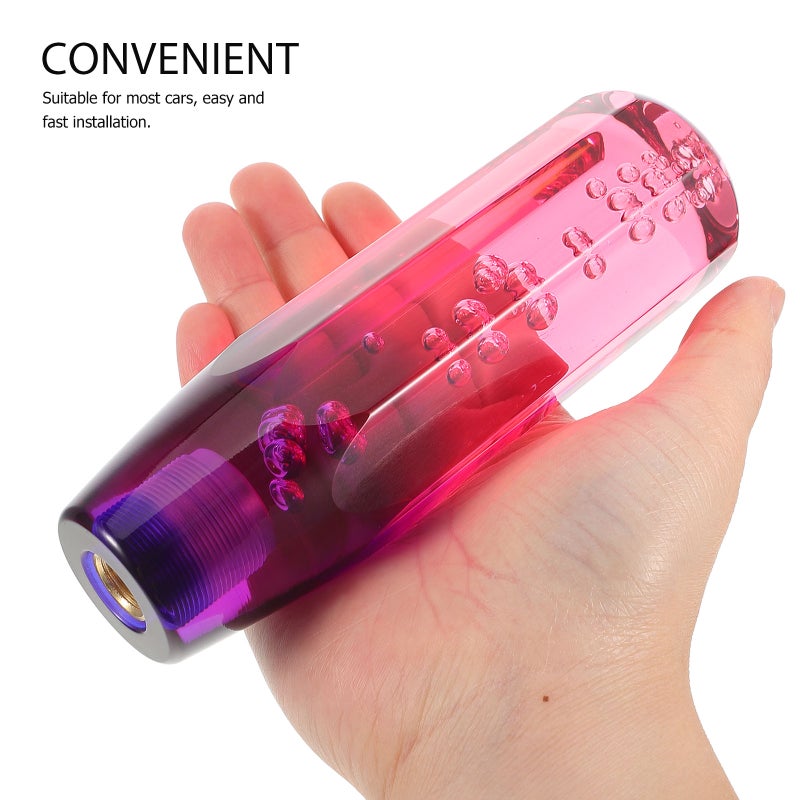 Crystal Shift Knob 15cm Car Manual Gear Shift Knob Universal Shift Knob Stick Crystal Transparent Bubble Shifter - Image 3