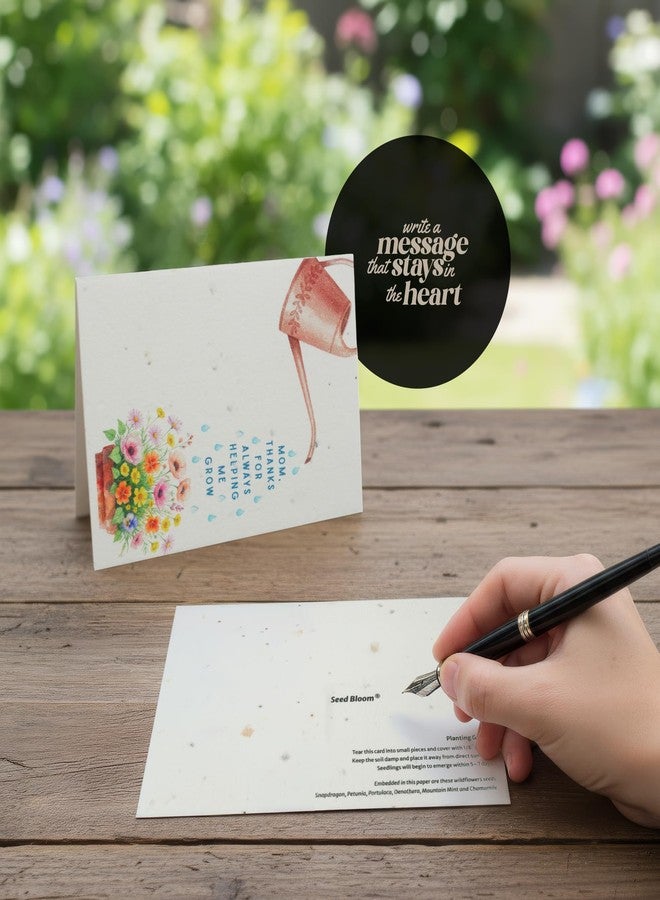 Seed Bloom Mother’s Day Greeting Card with White Envelope - Embedded with Wildflower Seeds, Plantable and Writable Gifts for Mom, Grandma, or Sister in Any Occasions - Image 4